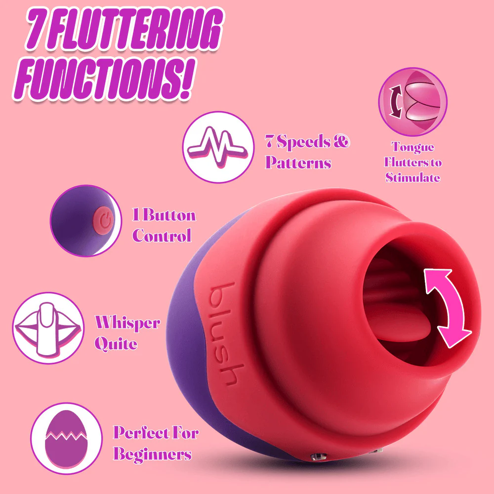 Blush Aria Flutter Tongue Purple Egg Vibrator - Image 4