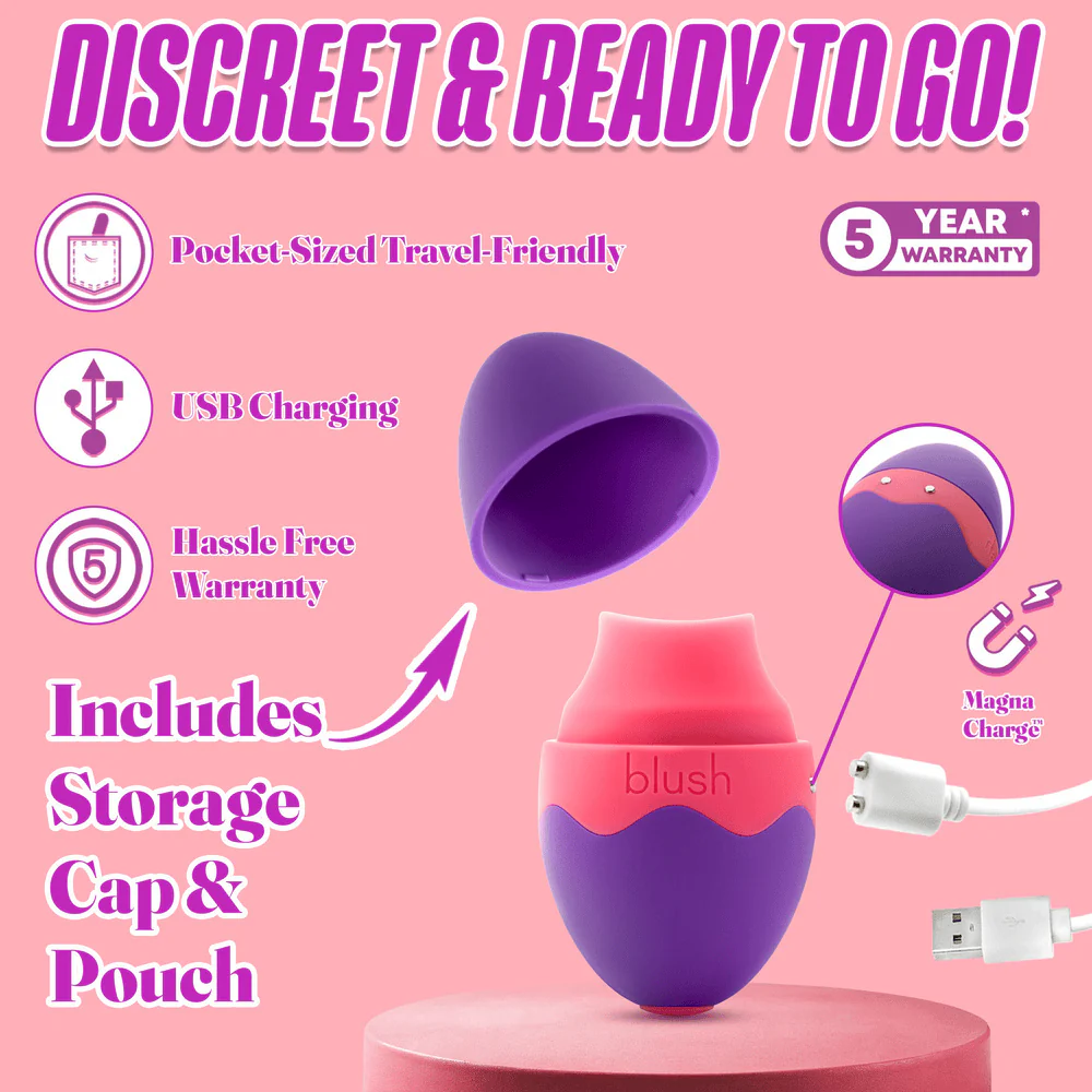 Blush Aria Flutter Tongue Purple Egg Vibrator - Image 7