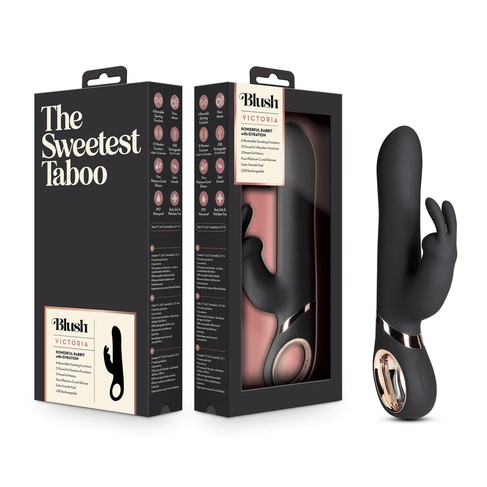 Blush Victoria Black Rabbit Vibrator - Image 12
