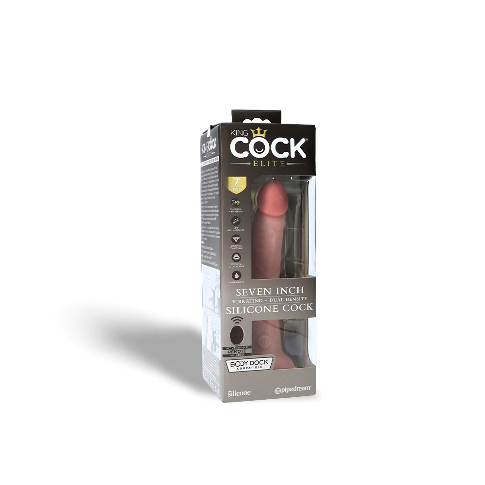 King Cock Elite Dual Density Vibrating Silicone Cock - Image 34