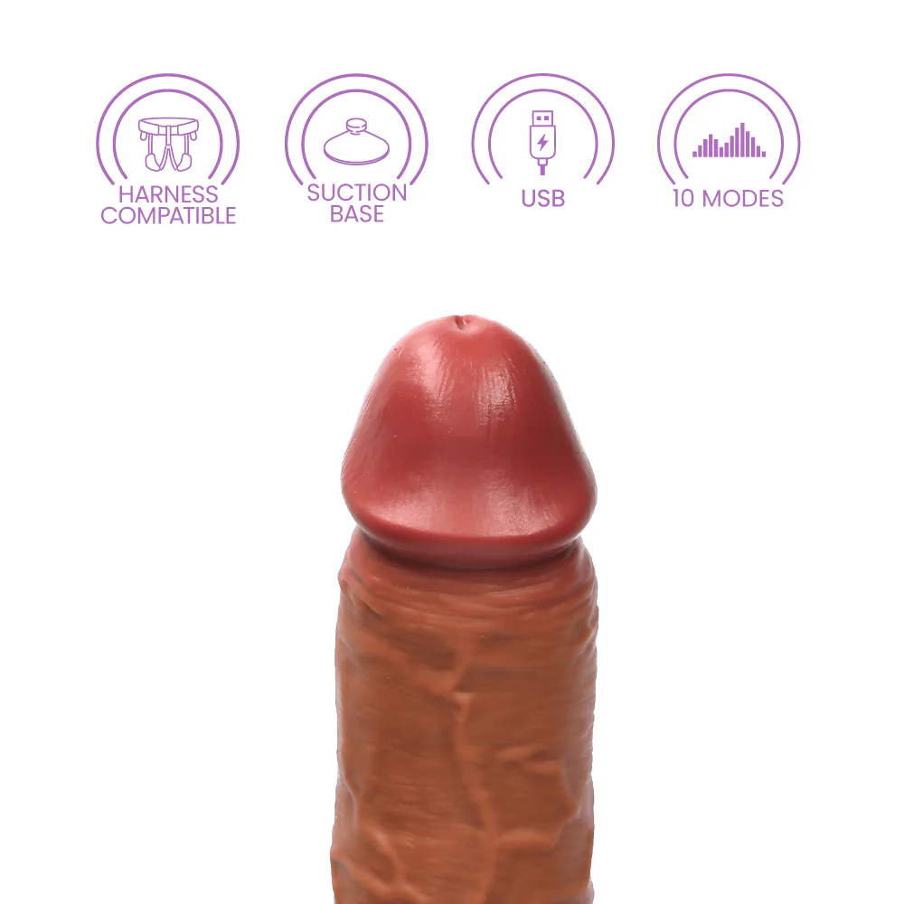King Cock Elite Dual Density Vibrating Silicone Cock - Image 6