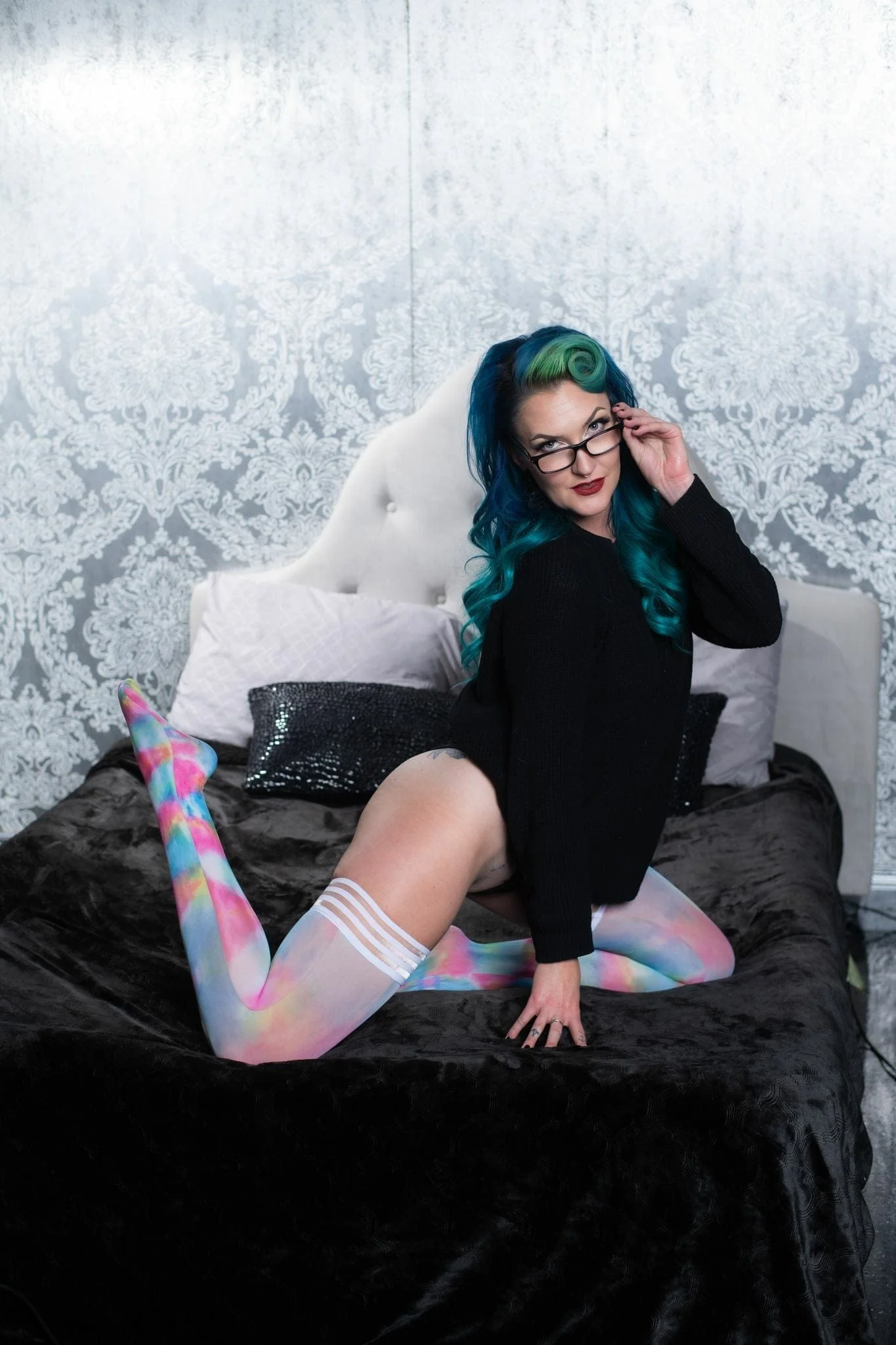 Kix'ies Patterned Thigh High - Image 24