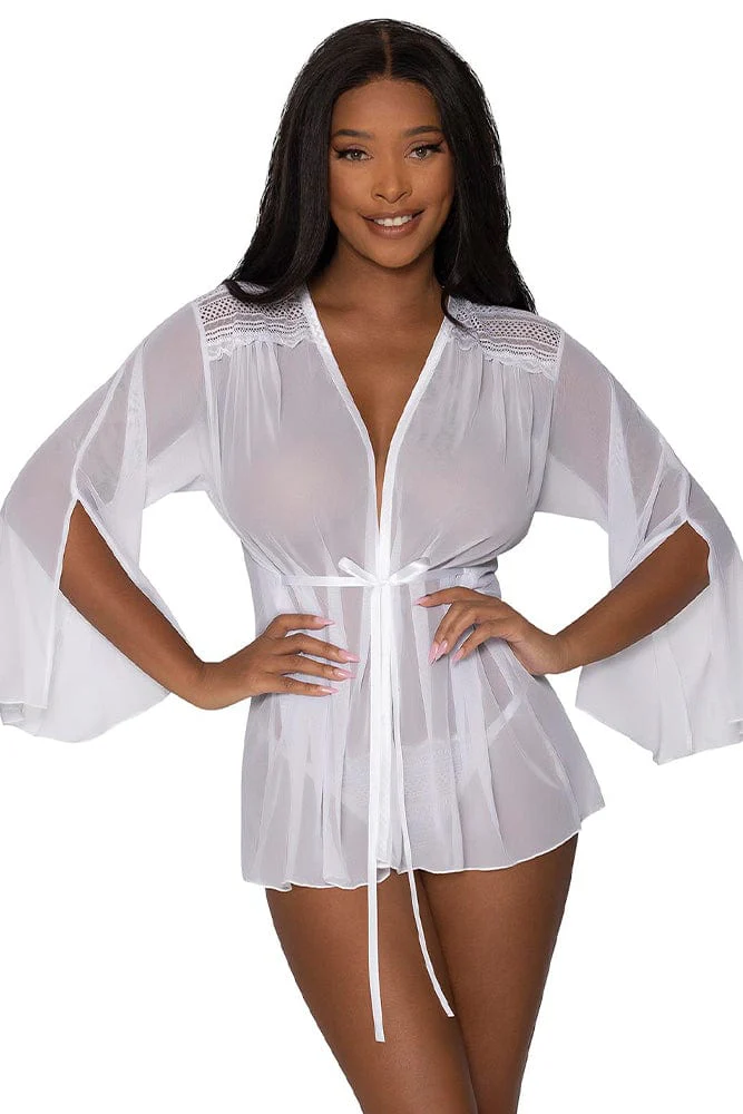 Modern Romance Flowing Short Robe - Image 7