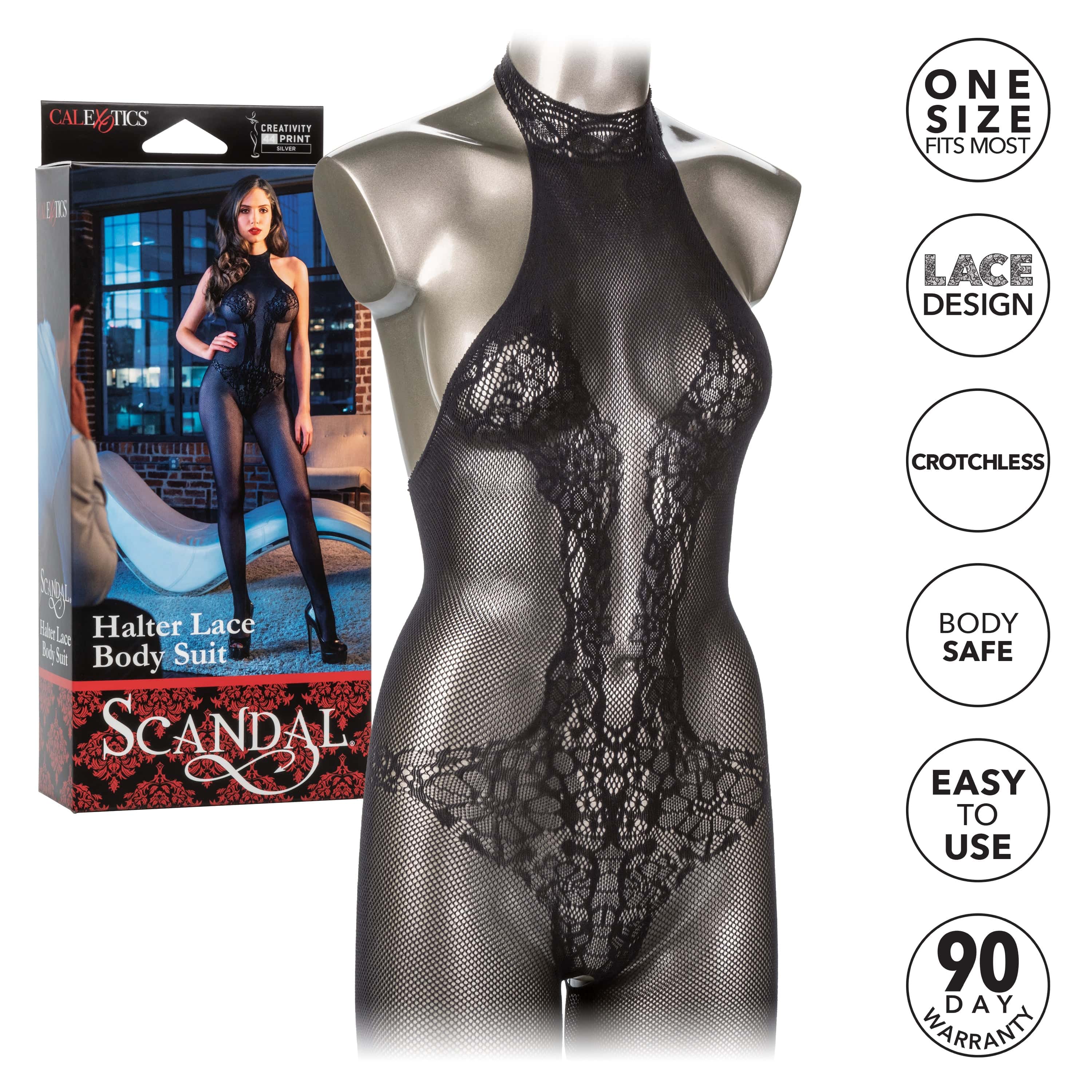 Scandal Halter Lace Bodysuit - Image 14