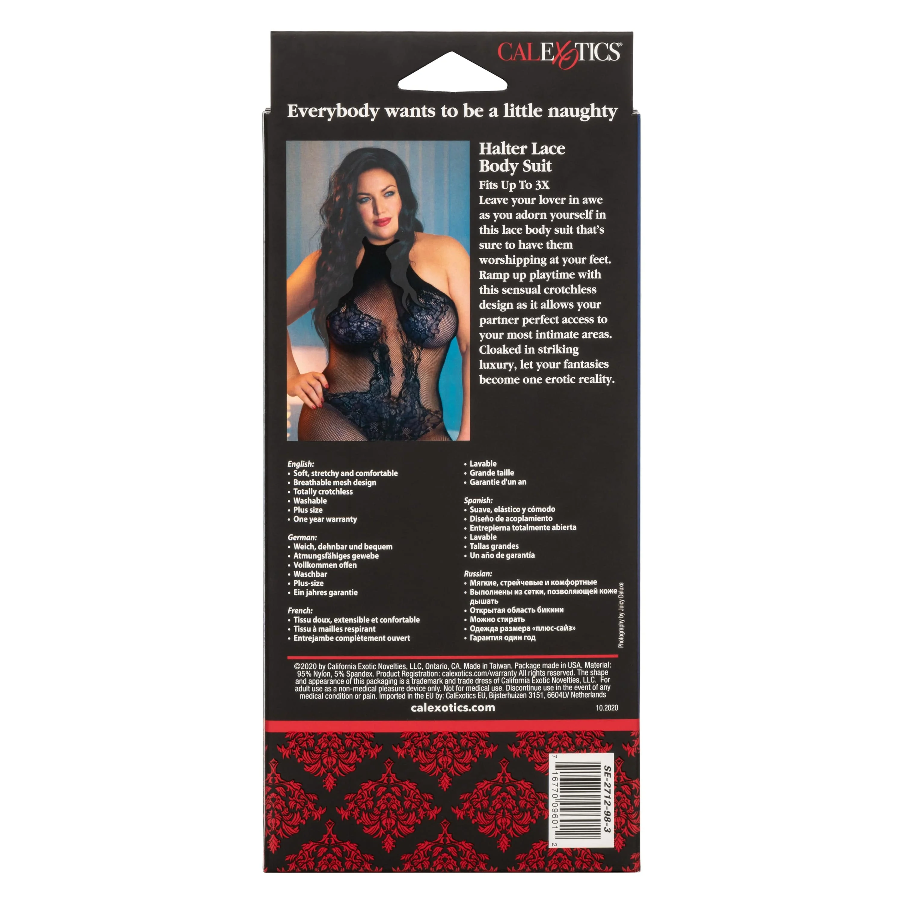 Scandal Halter Lace Bodysuit - Image 3