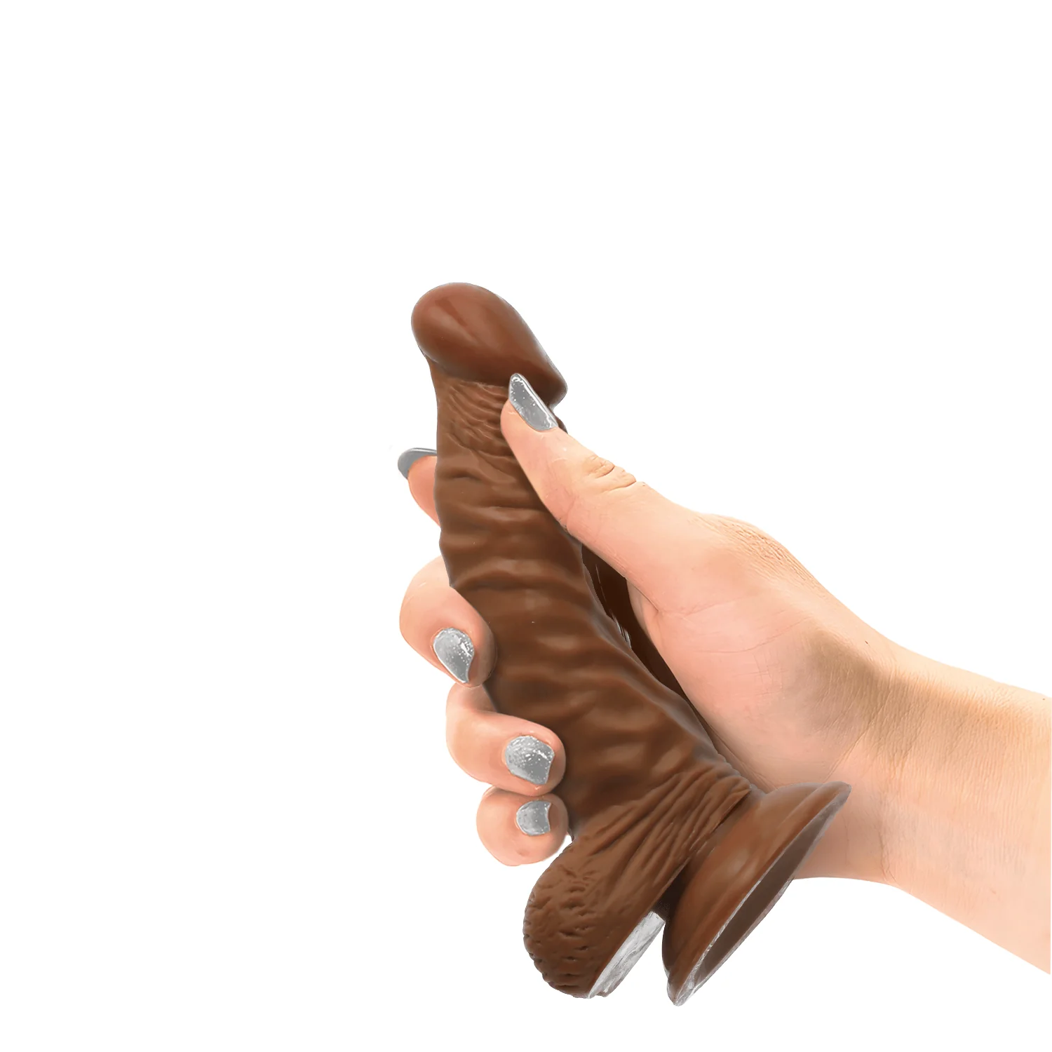 All American Whoppers 7" Vibrating Dong With Balls - Image 5